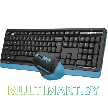 Комплект клавиатура + мышь A4Tech Fstyler FG1035 (черный/синий) картинка 3